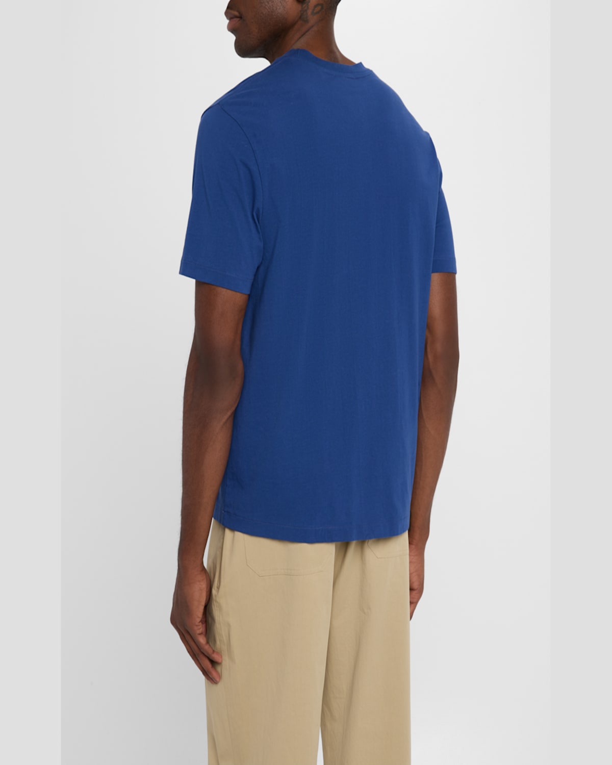 Frame Cotton Embroidered Logo T-shirt In Reflex Blue