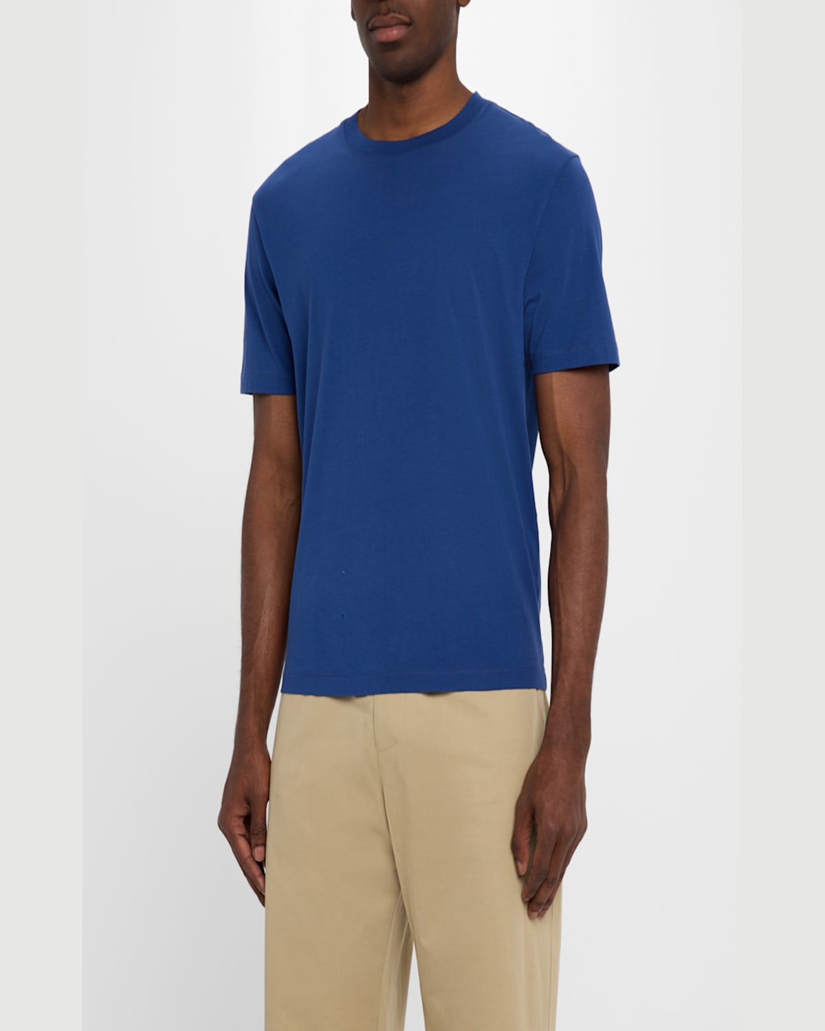Frame Cotton Embroidered Logo T-shirt In Reflex Blue