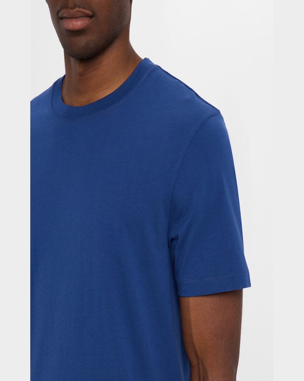 Frame Cotton Embroidered Logo T-shirt In Reflex Blue