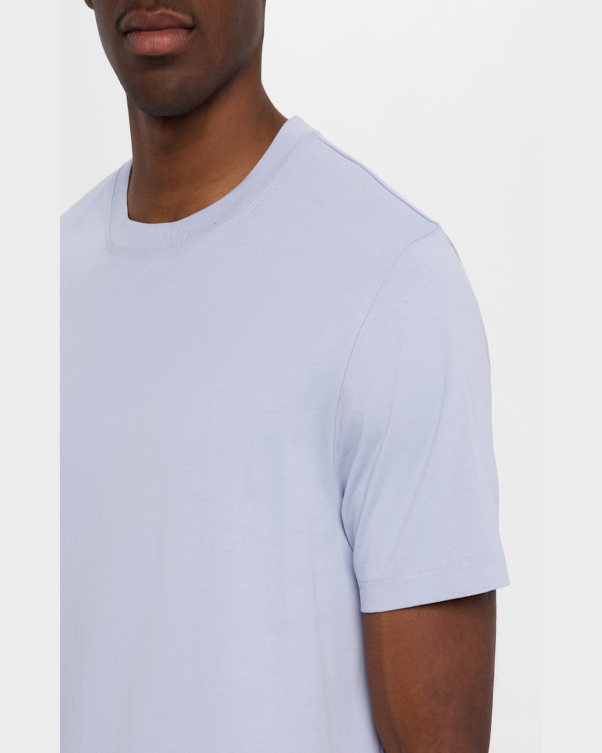 Frame Cotton Embroidered Logo T-shirt In Baby Blue