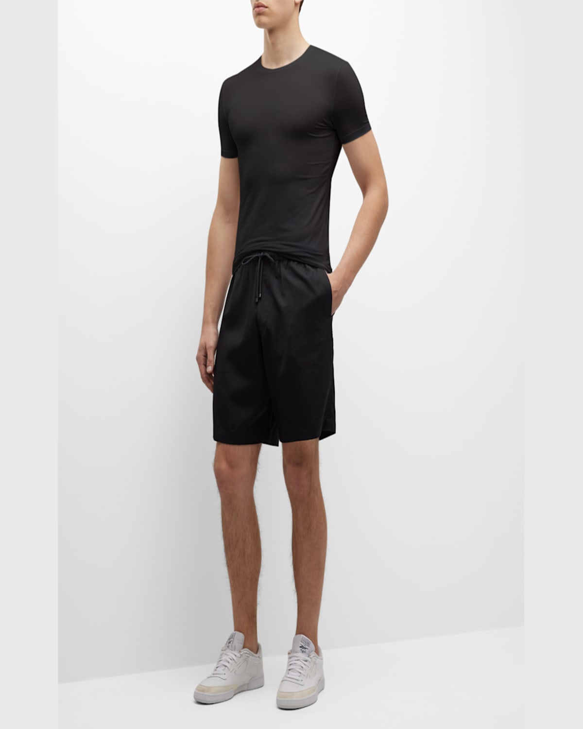 Zegna T-shirt In Cotone Blu Scuro  Uomo In Black
