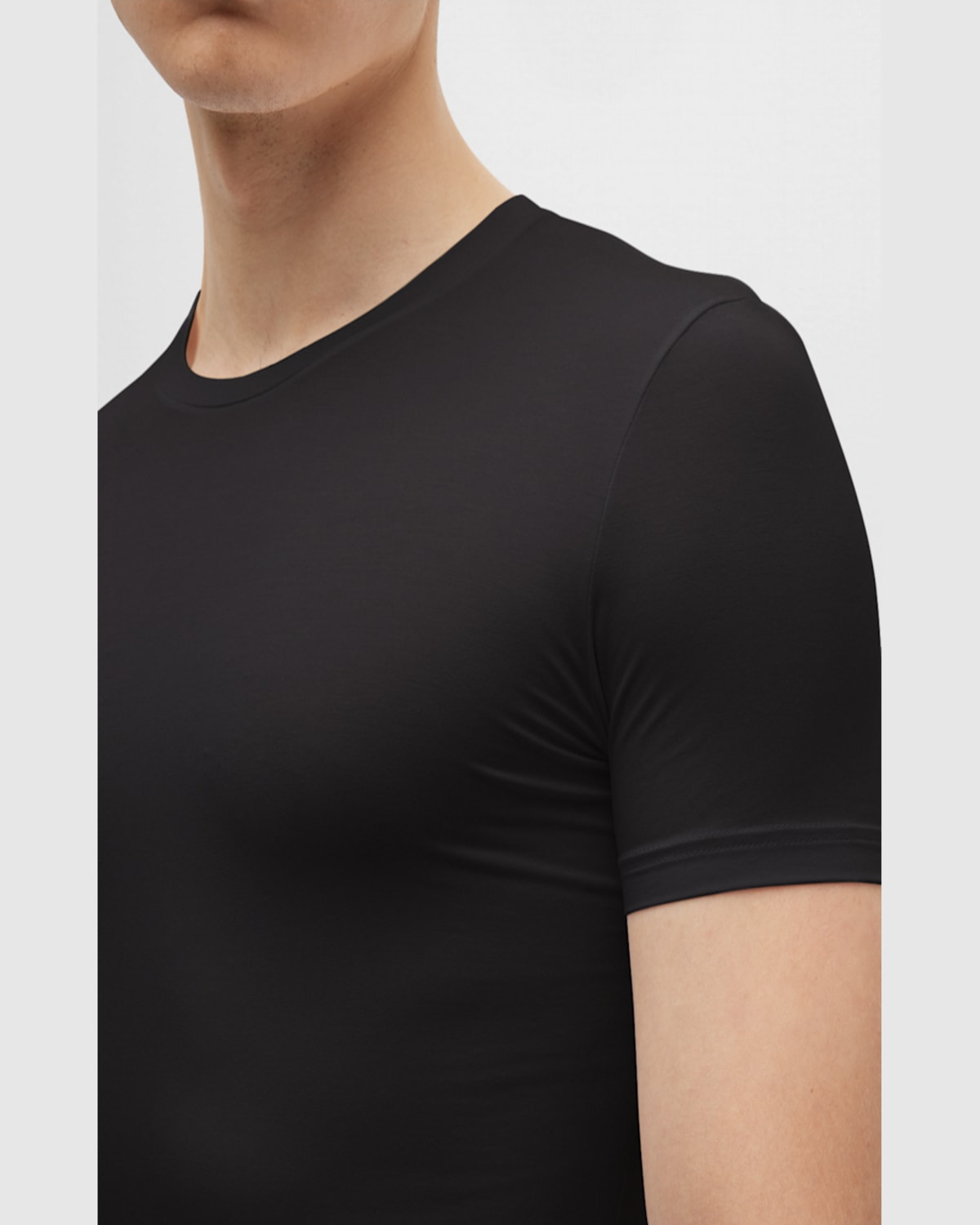 Zegna T-shirt In Cotone Blu Scuro  Uomo In Black