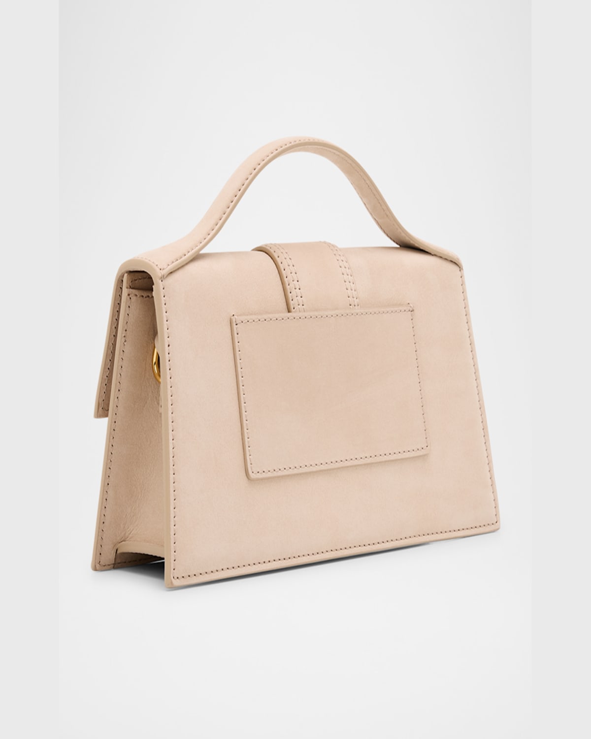 Jacquemus Le Grand Bambino Leather Crossbody Bag In Dark Beige