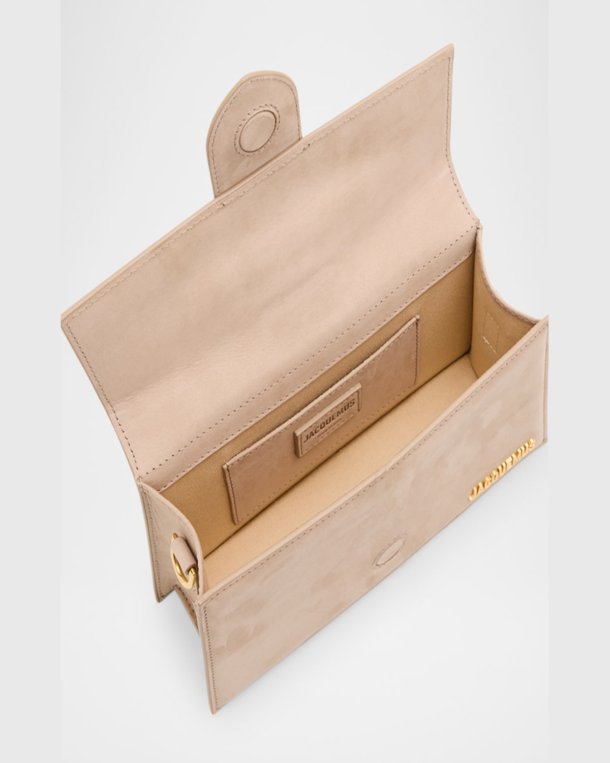 Jacquemus Le Grand Bambino Leather Crossbody Bag In Dark Beige