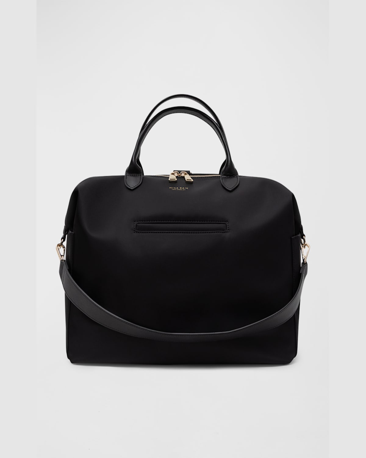 Shop Mina Baie Emmy Nylon Bundle Diaper Bag In Black/silver