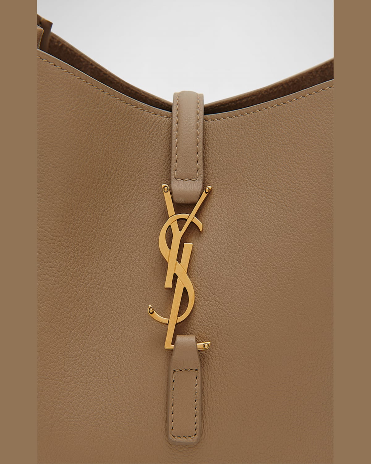 Saint Laurent Le 5 A 7 Ysl Small Hobo In Smooth Supple Leather In Black