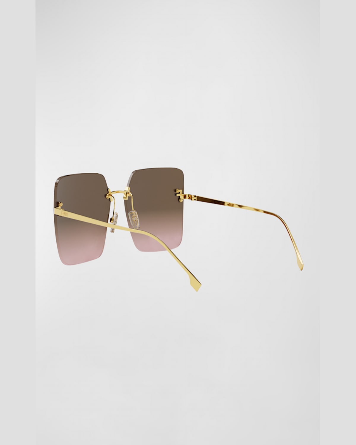 Fendi 59mm Gradient Square Sunglasses In Endura Gold