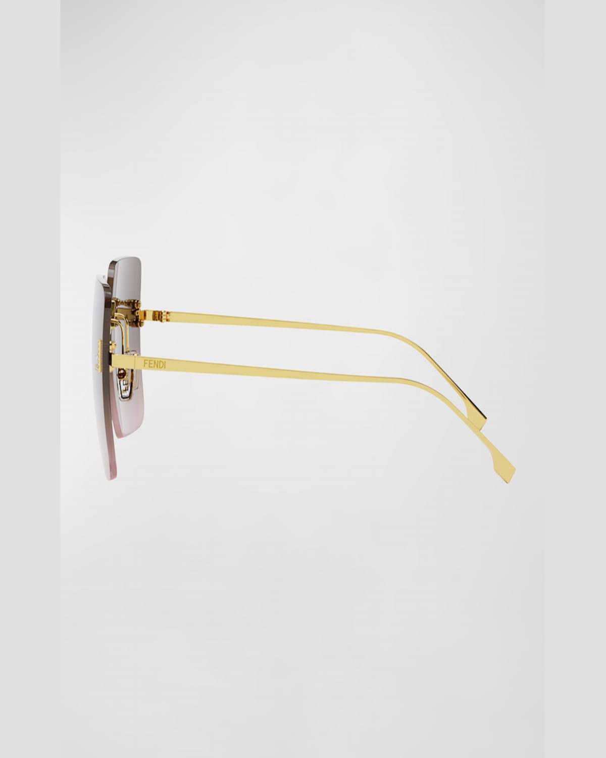 Fendi 59mm Gradient Square Sunglasses In Endura Gold