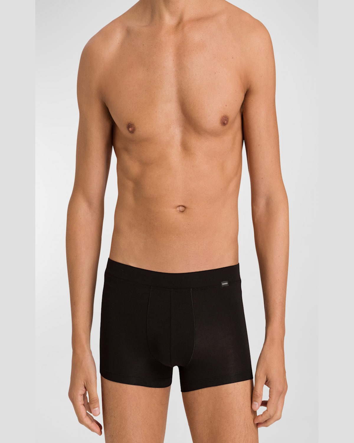 Hanro Natural Function Tencel And Cotton Boxer Brief In Black Clay