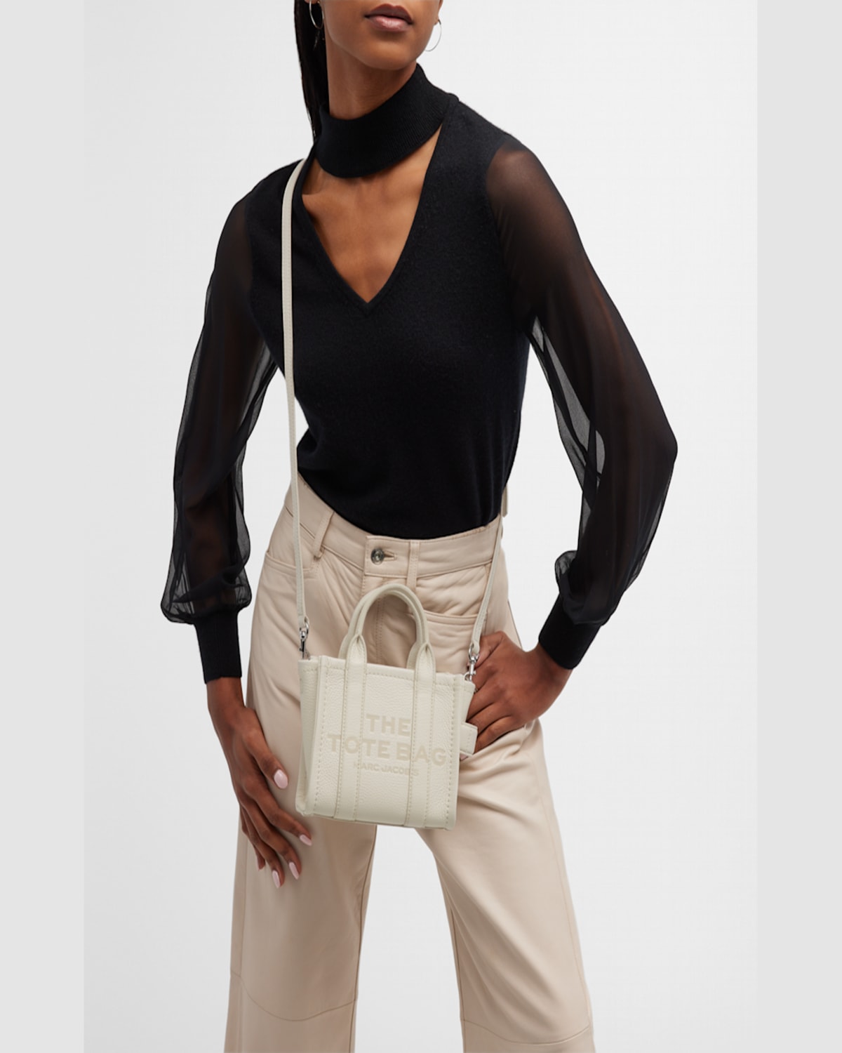 Marc Jacobs The Leather Crossbody Tote Bag In Camel