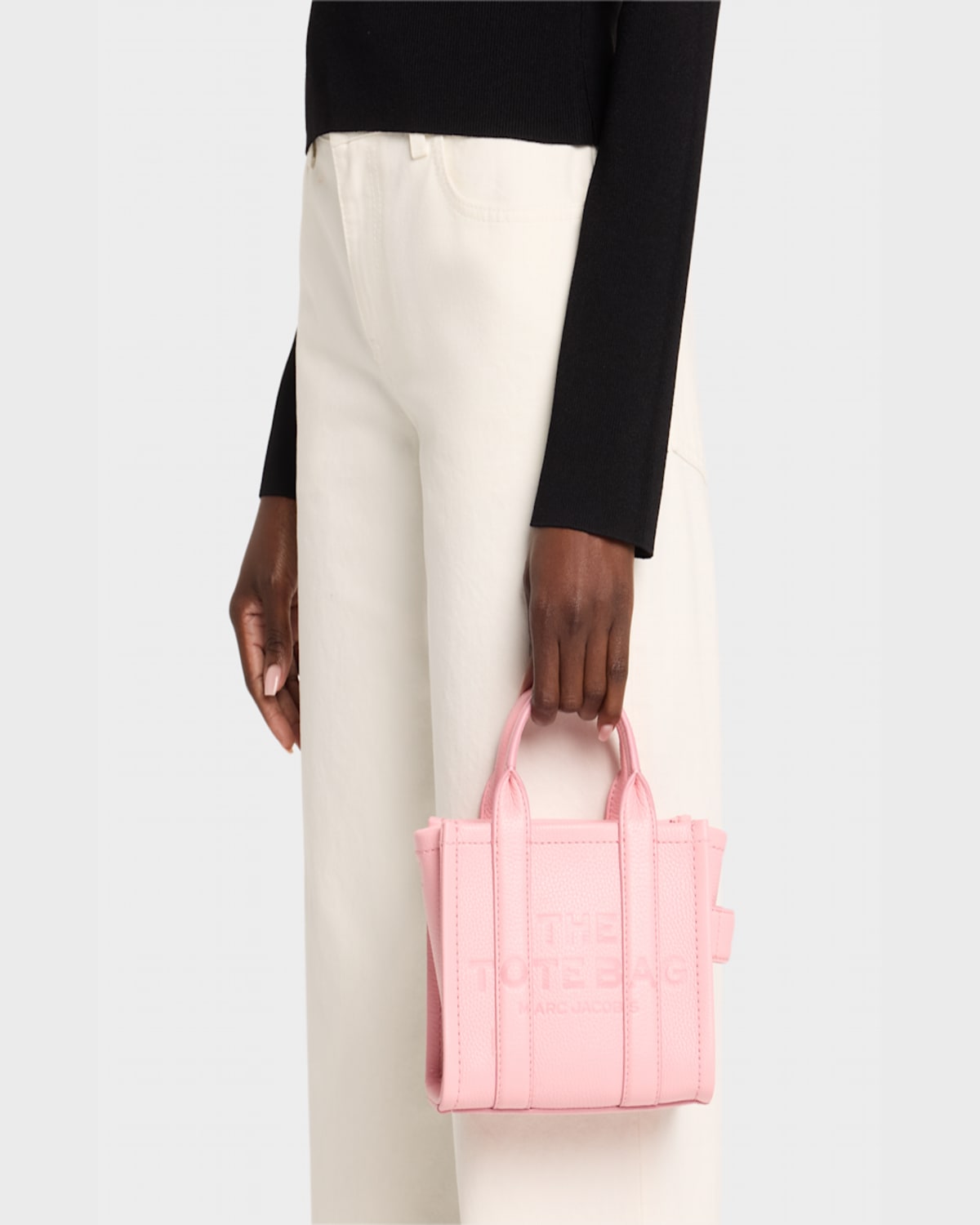 Marc Jacobs The Leather Crossbody Tote Bag In Ribbon Pink