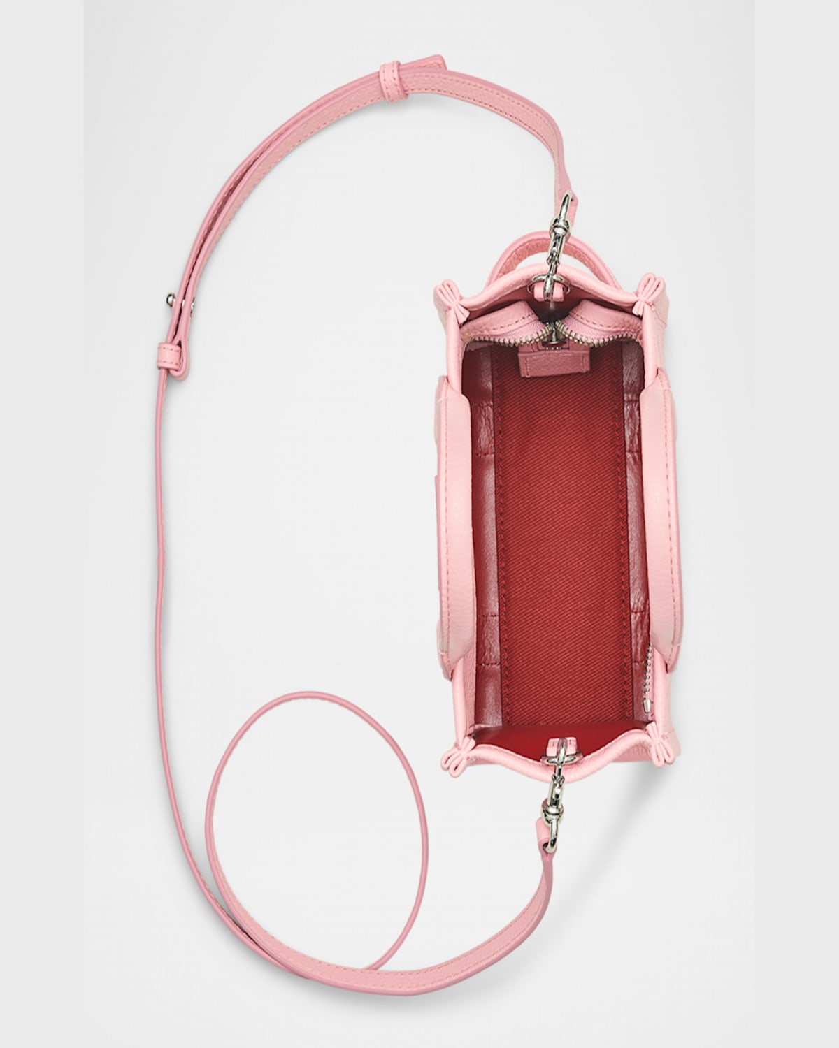 Marc Jacobs The Leather Crossbody Tote Bag In Ribbon Pink