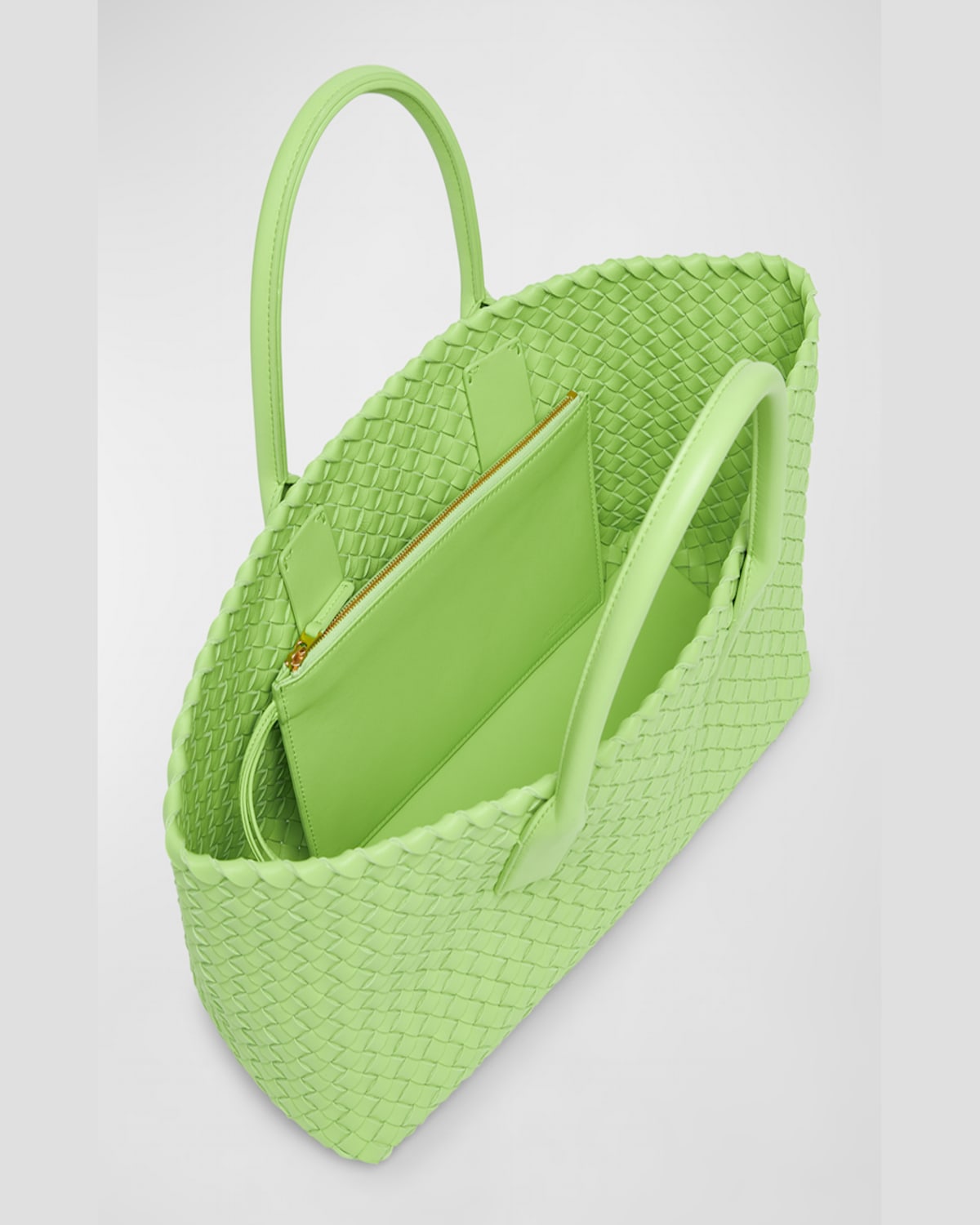Bottega Veneta Small Cabat Bag In Apple Green-gold