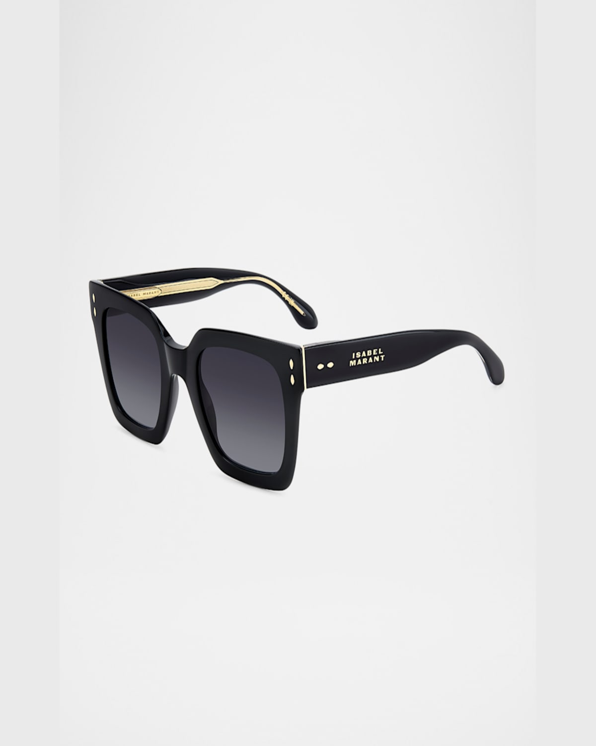 Isabel Marant Gradient Square Acetate Sunglasses In Black