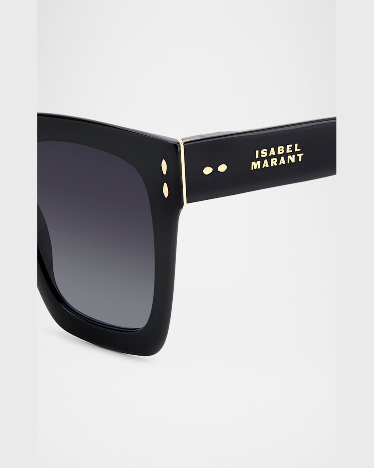 Isabel Marant Gradient Square Acetate Sunglasses In Black