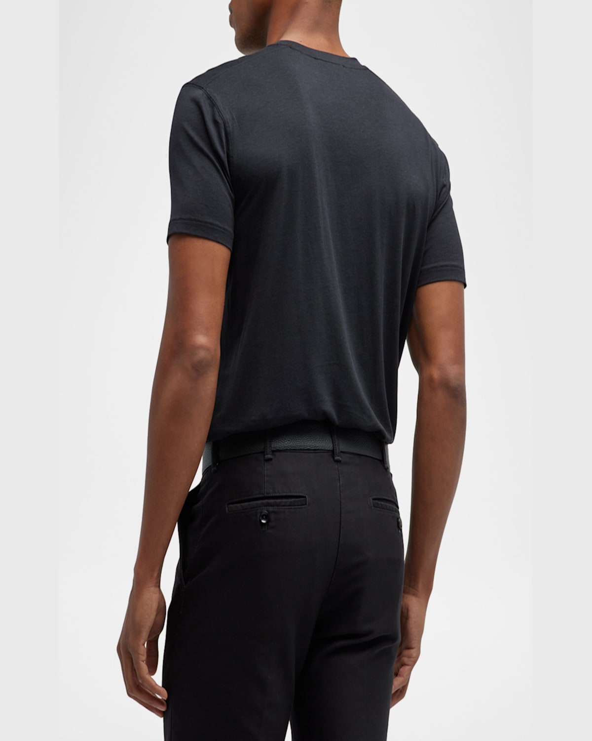 Tom Ford Men's Lyocell-cotton Crewneck T-shirt In Denim Blue