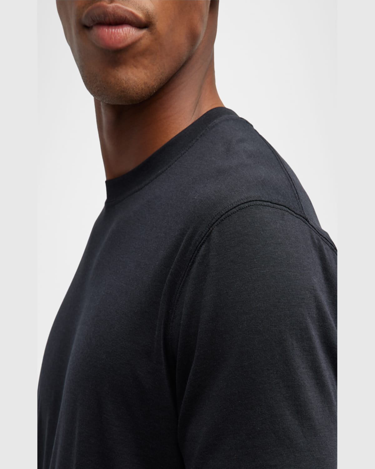 Tom Ford Men's Lyocell-cotton Crewneck T-shirt In Denim Blue