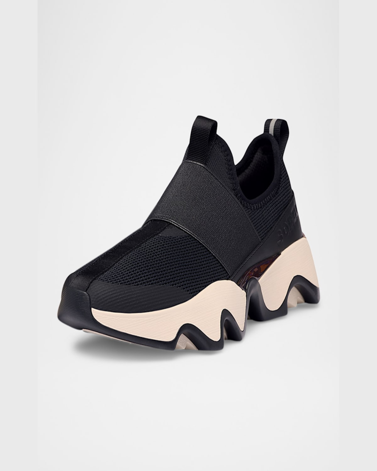 Sorel Kinetic Impact Ii Strap Sneakers In Black Chalk