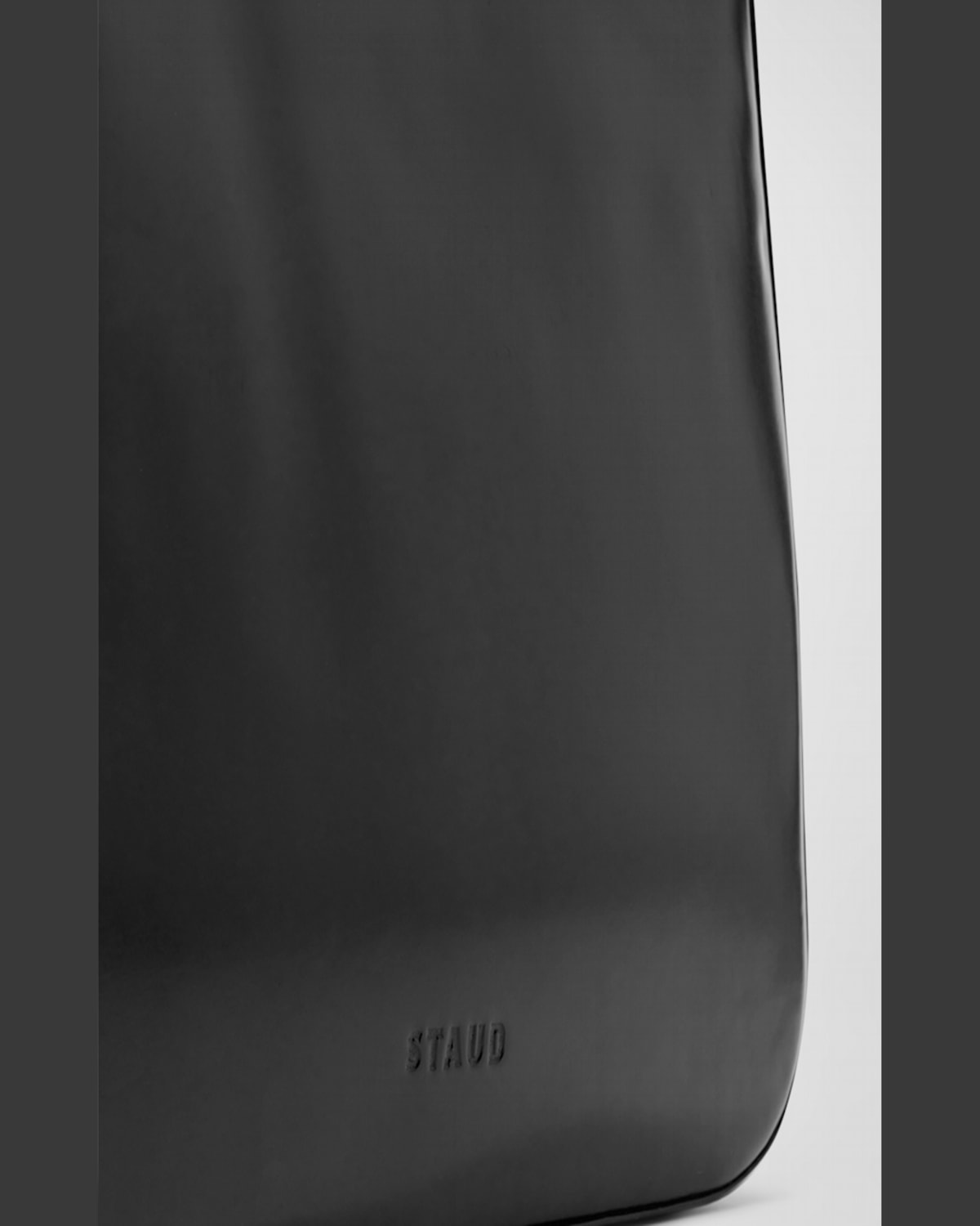 Staud Alec Zip Leather Shoulder Bag In Cream Contrast