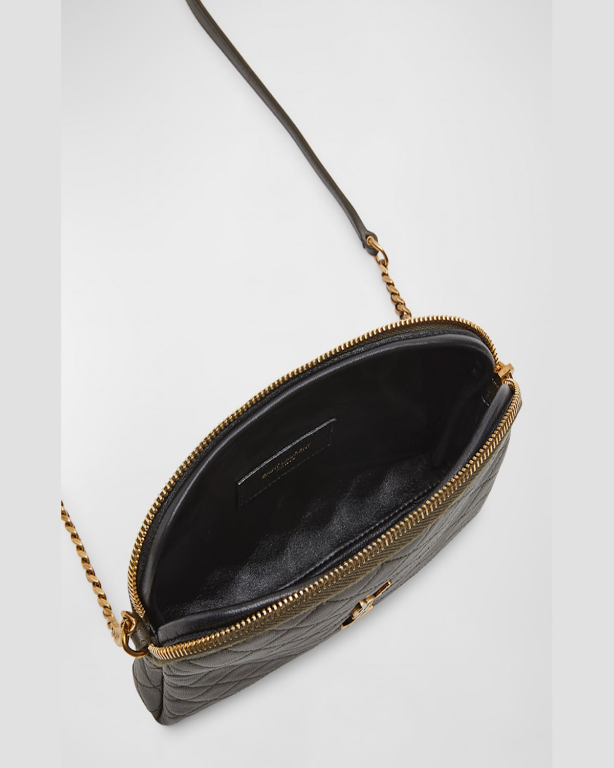 Saint Laurent Gaby Mini Ysl Crossbody Bag In Quilted Leather In Rouge Cabernet