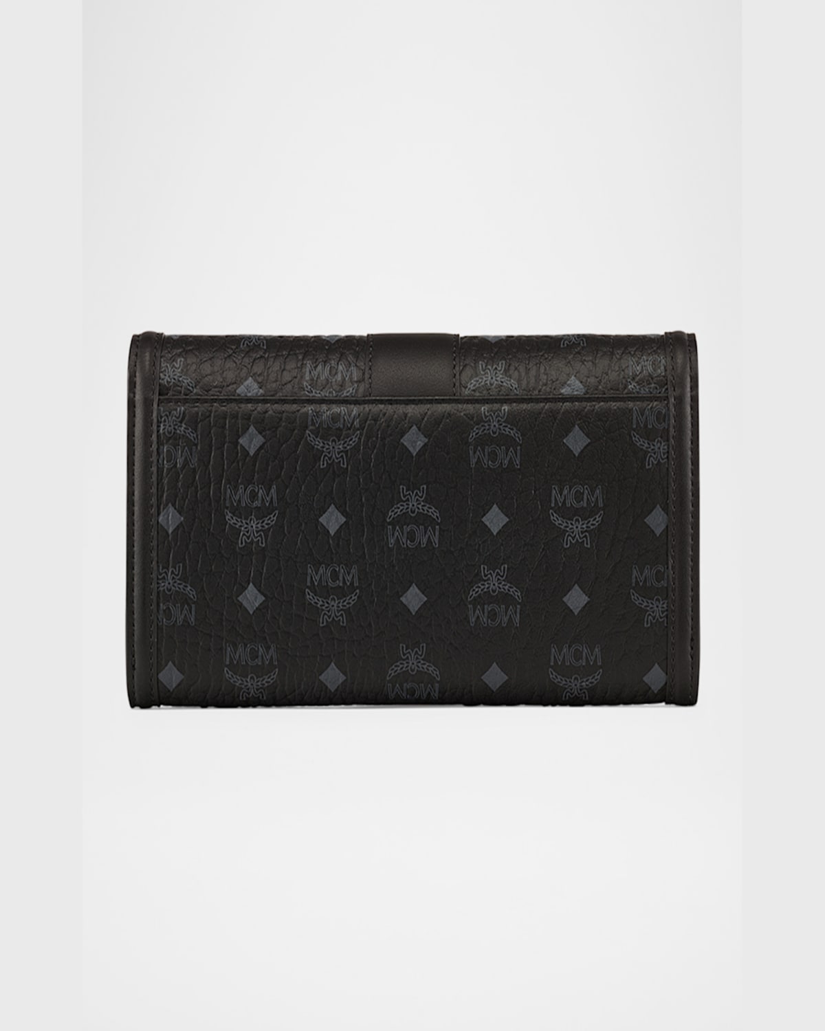 Mcm Tracy Large Monogram Wallet On Chain In Soft Pink