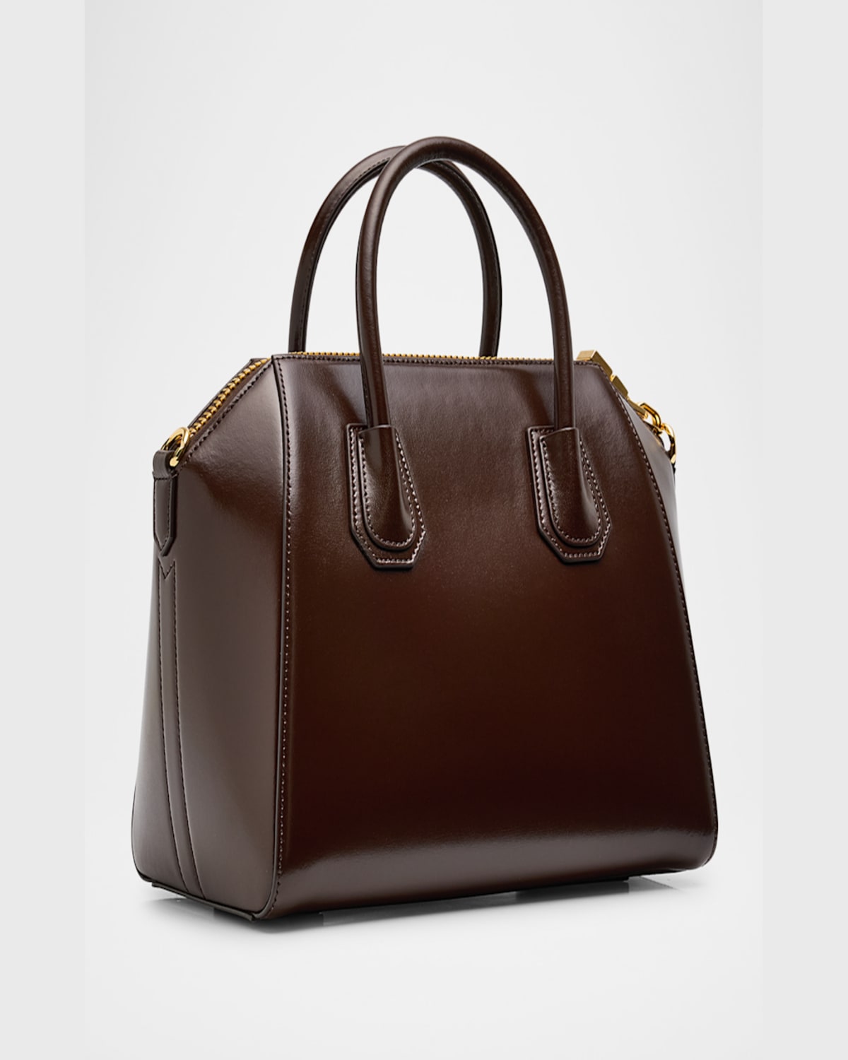 Givenchy Antigona Small Top Handle Bag In Box Leather In Ebony Brown