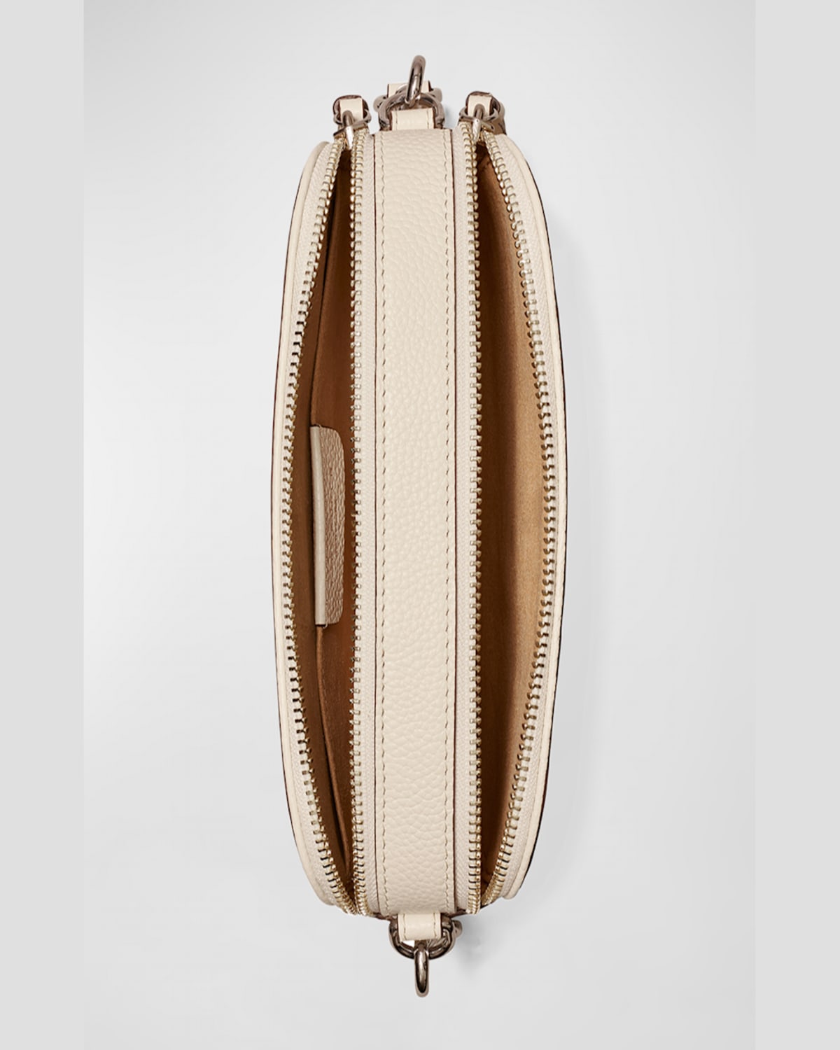 Tory Burch Beige Bag With Embossed Logo And Shoulder Strap In Fresh Clay