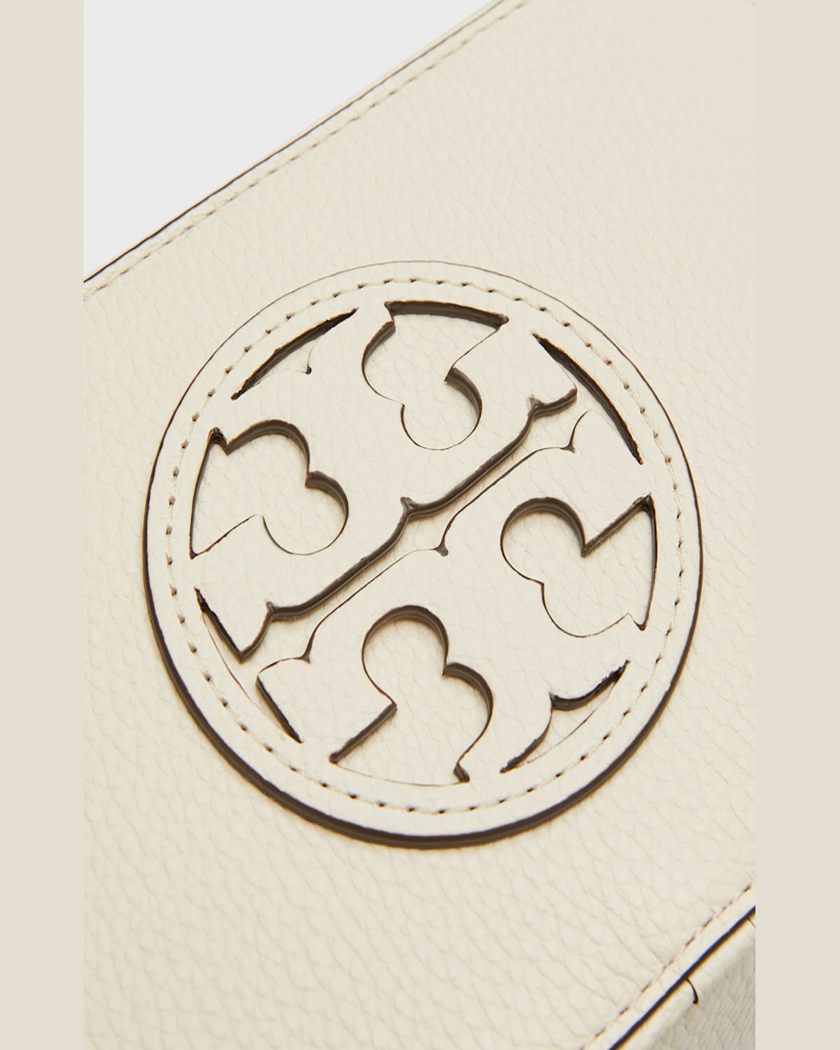 Tory Burch Beige Bag With Embossed Logo And Shoulder Strap In Fresh Clay