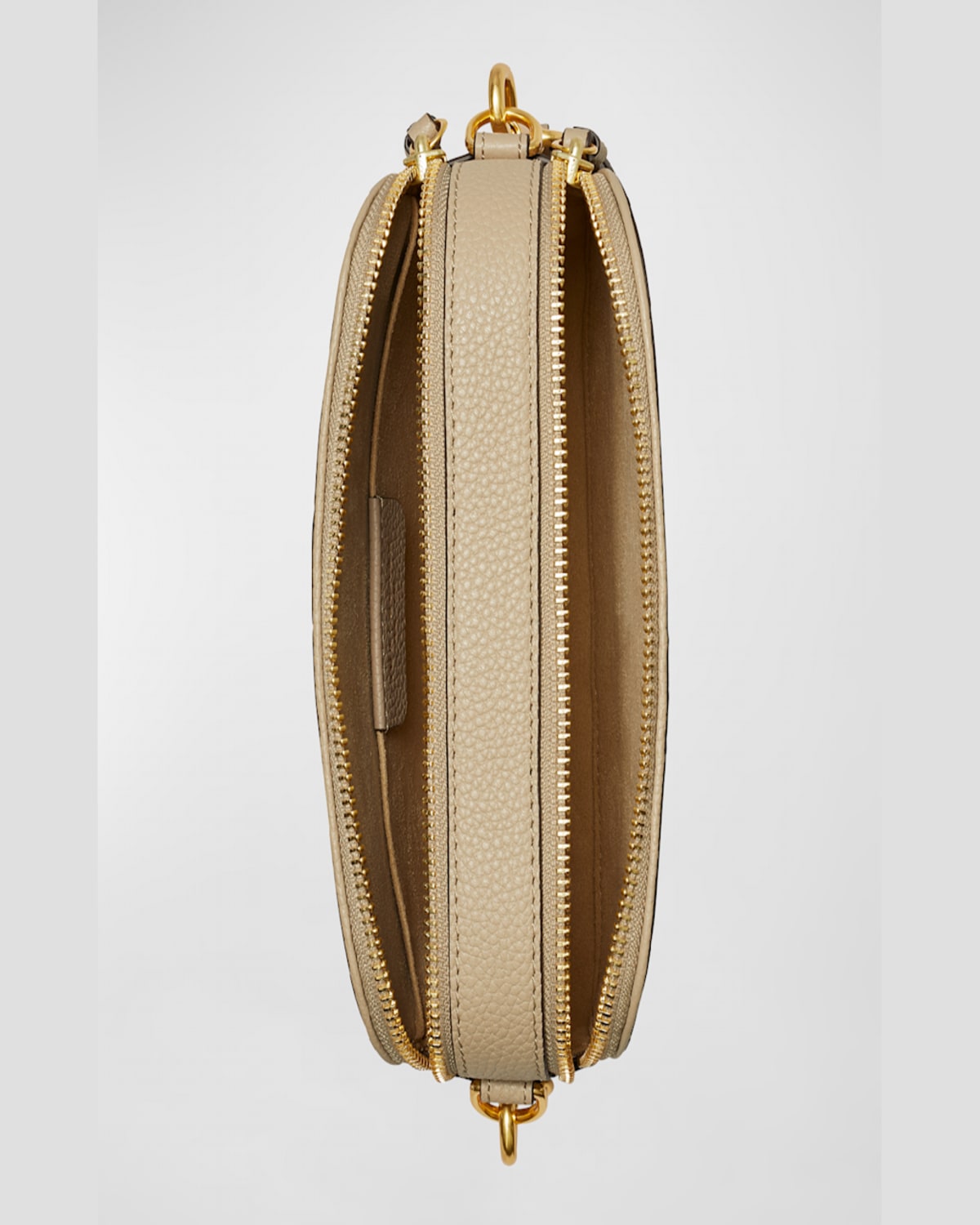 Tory Burch Beige Bag With Embossed Logo And Shoulder Strap In Fresh Clay
