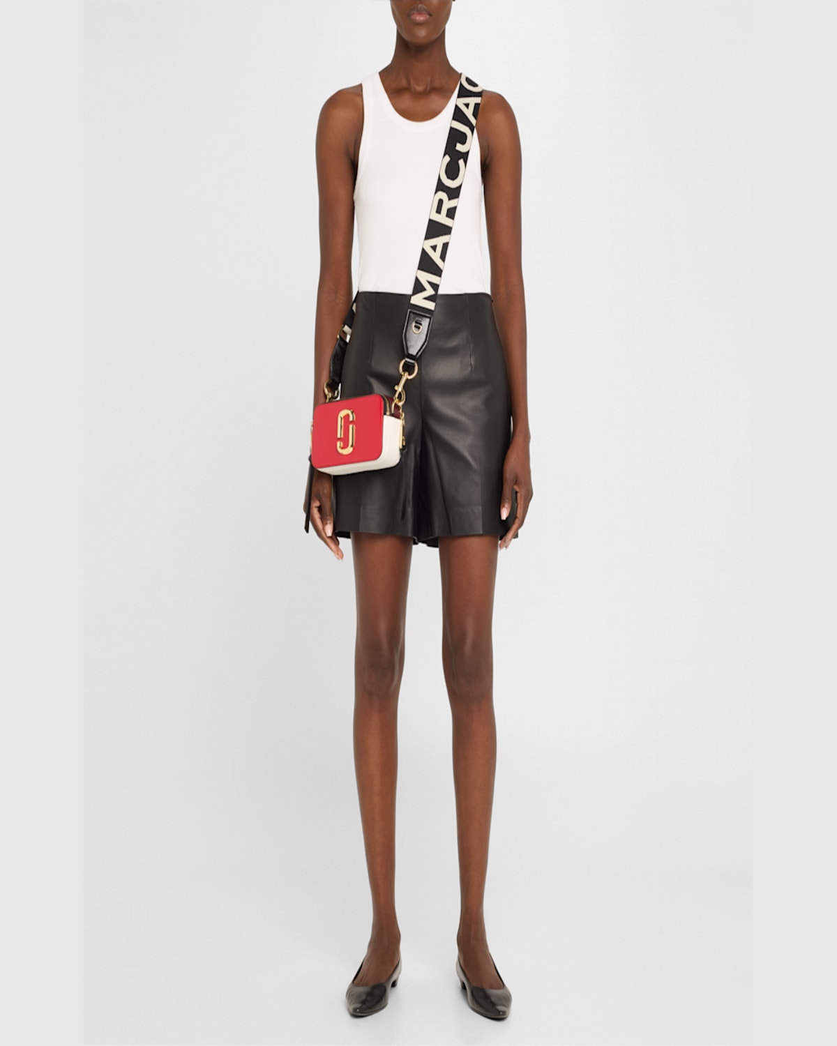 Marc Jacobs The Colorblock Snapshot In Bow Pink Multi