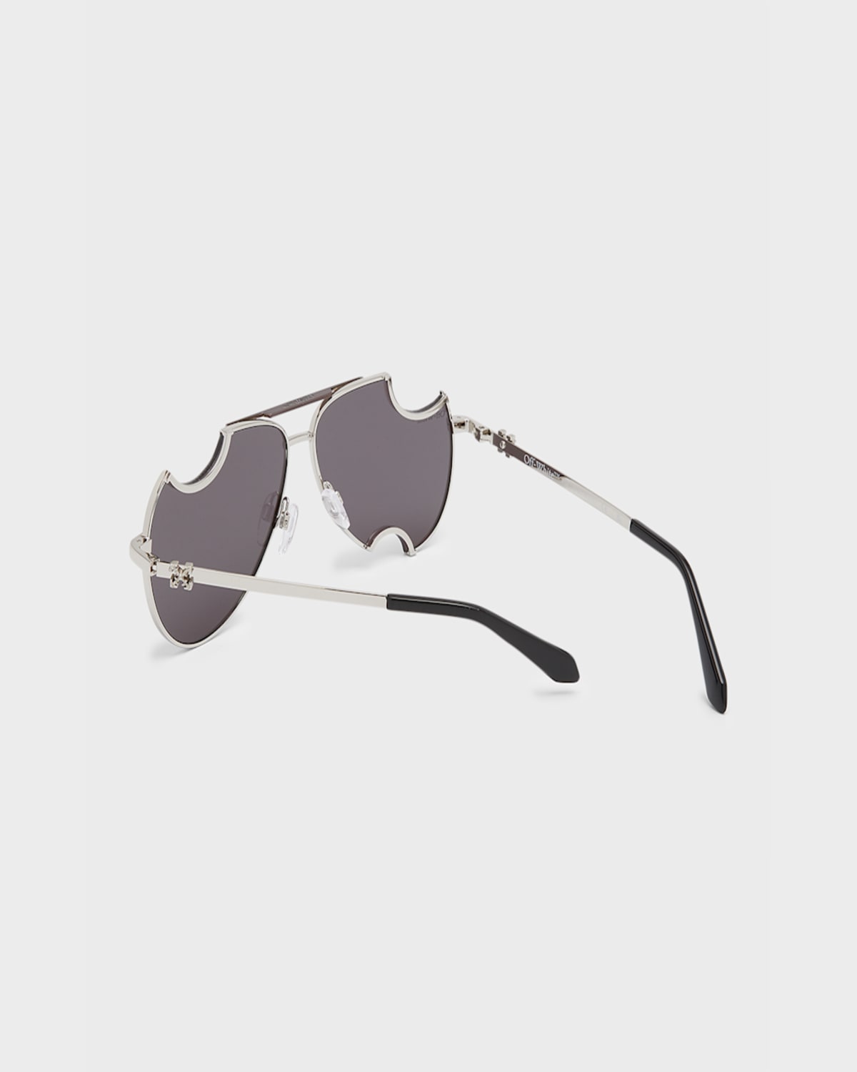 OFF-WHITE MEN'S DALLAS METEOR METAL AVIATOR SUNGLASSES 