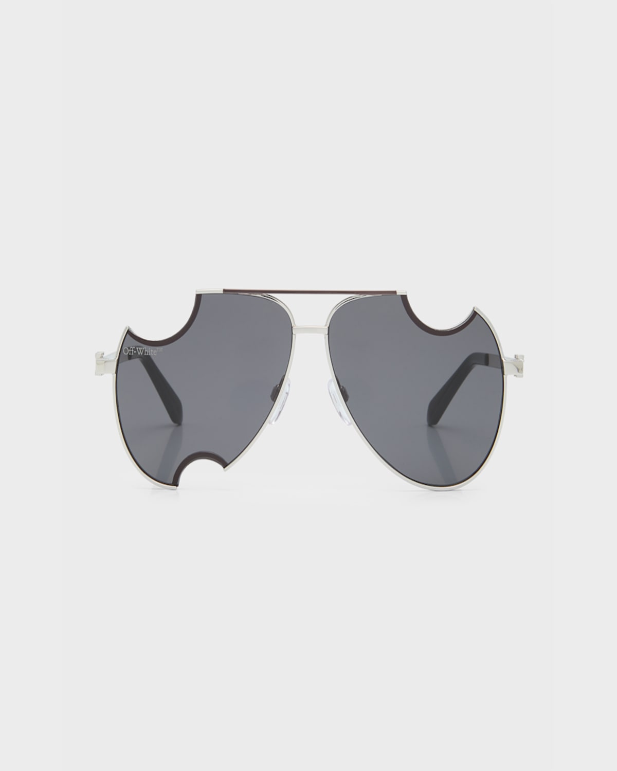 OFF-WHITE MEN'S DALLAS METEOR METAL AVIATOR SUNGLASSES 