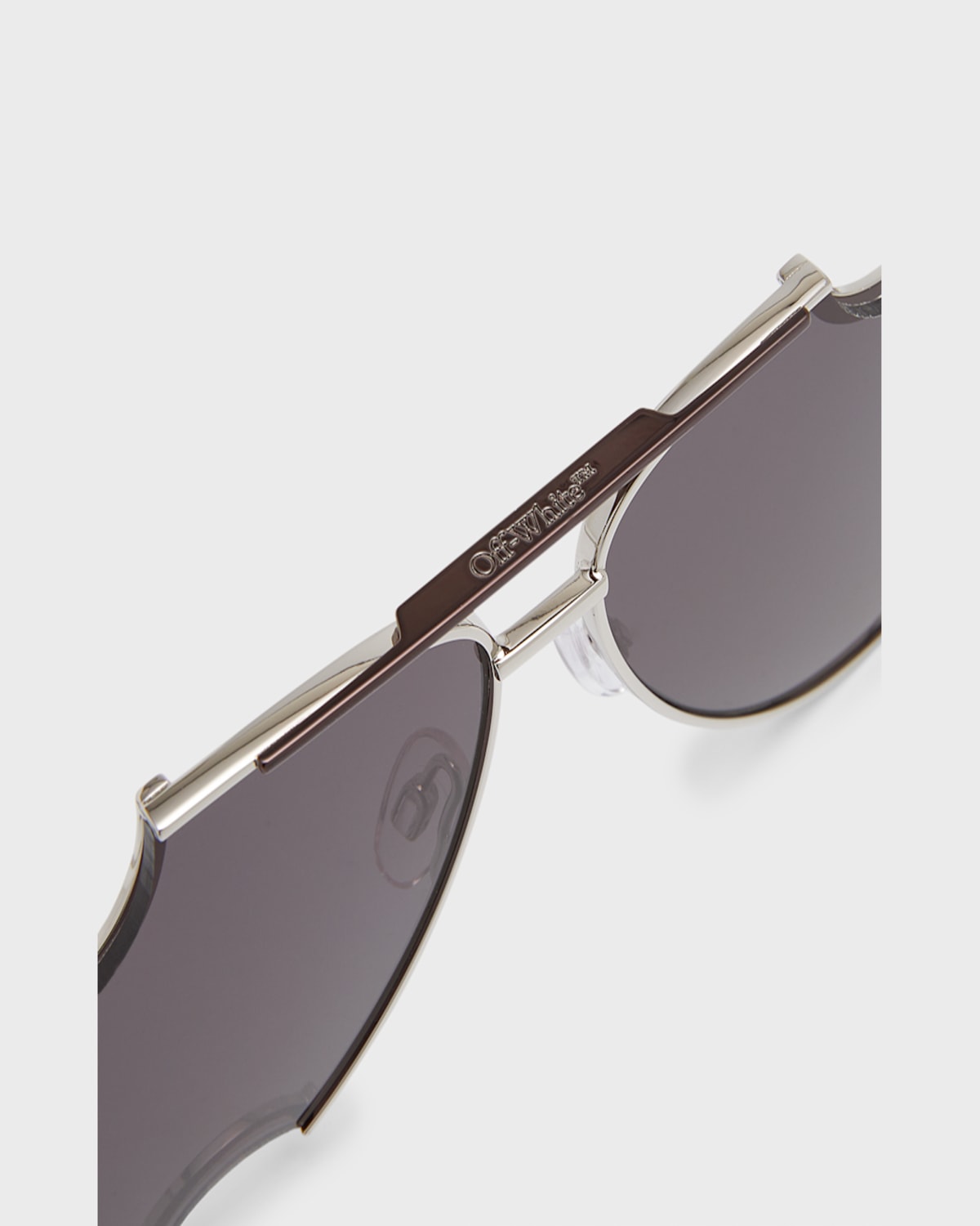 OFF-WHITE MEN'S DALLAS METEOR METAL AVIATOR SUNGLASSES 