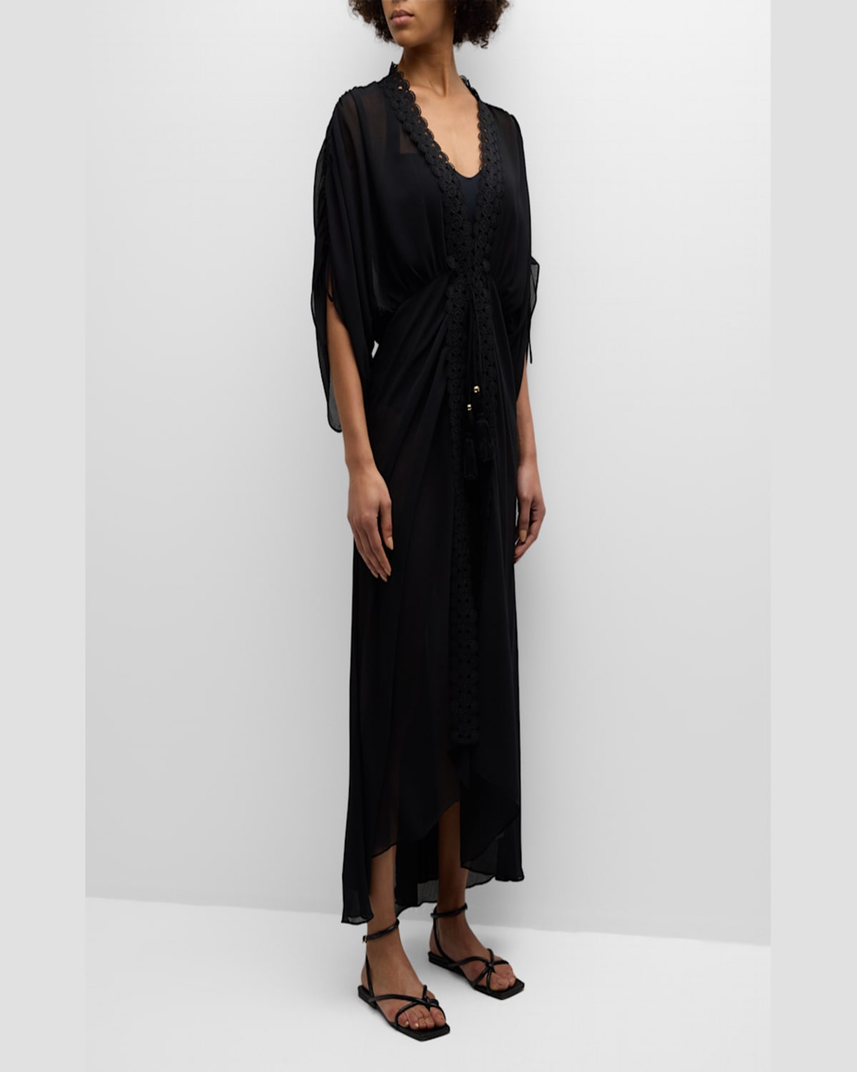 Shop Ramy Brook Raelynn Coverup Maxi Dress In Flame