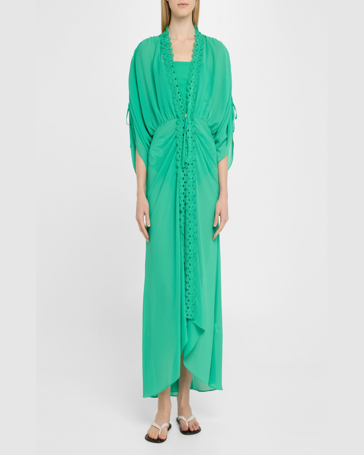 Shop Ramy Brook Raelynn Coverup Maxi Dress In Flame