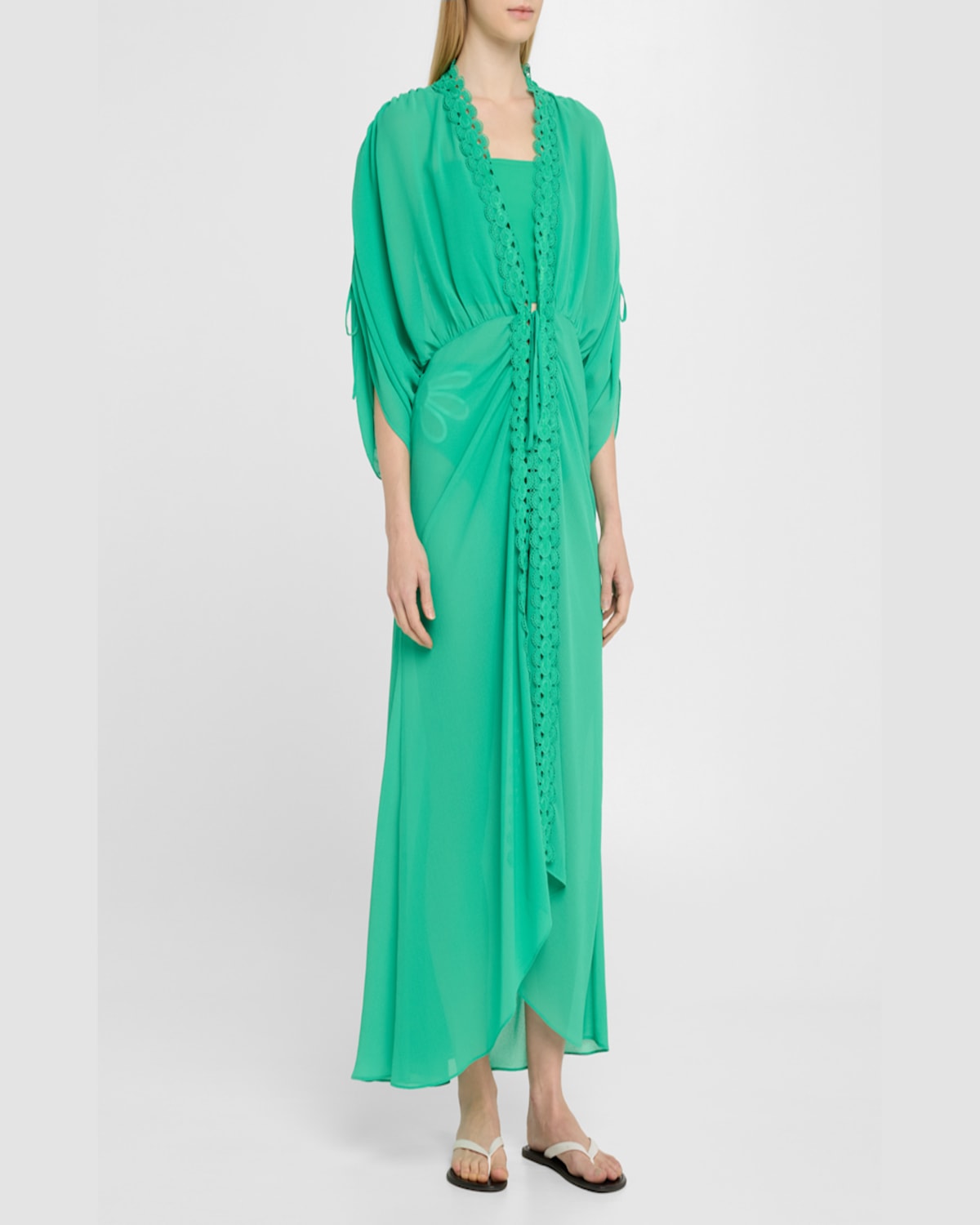 Shop Ramy Brook Raelynn Coverup Maxi Dress In Flame