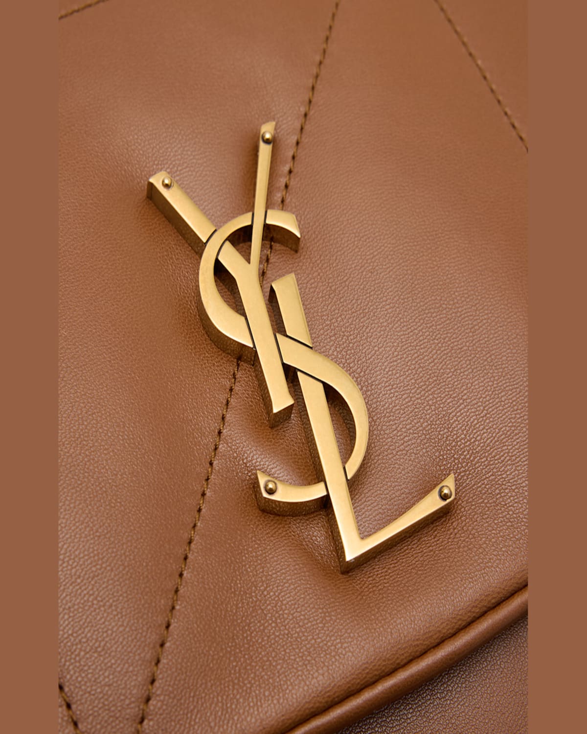 Saint Laurent Jamie 4.3 Maxi Ysl Shoulder Bag In Smooth Leather In Light Fox