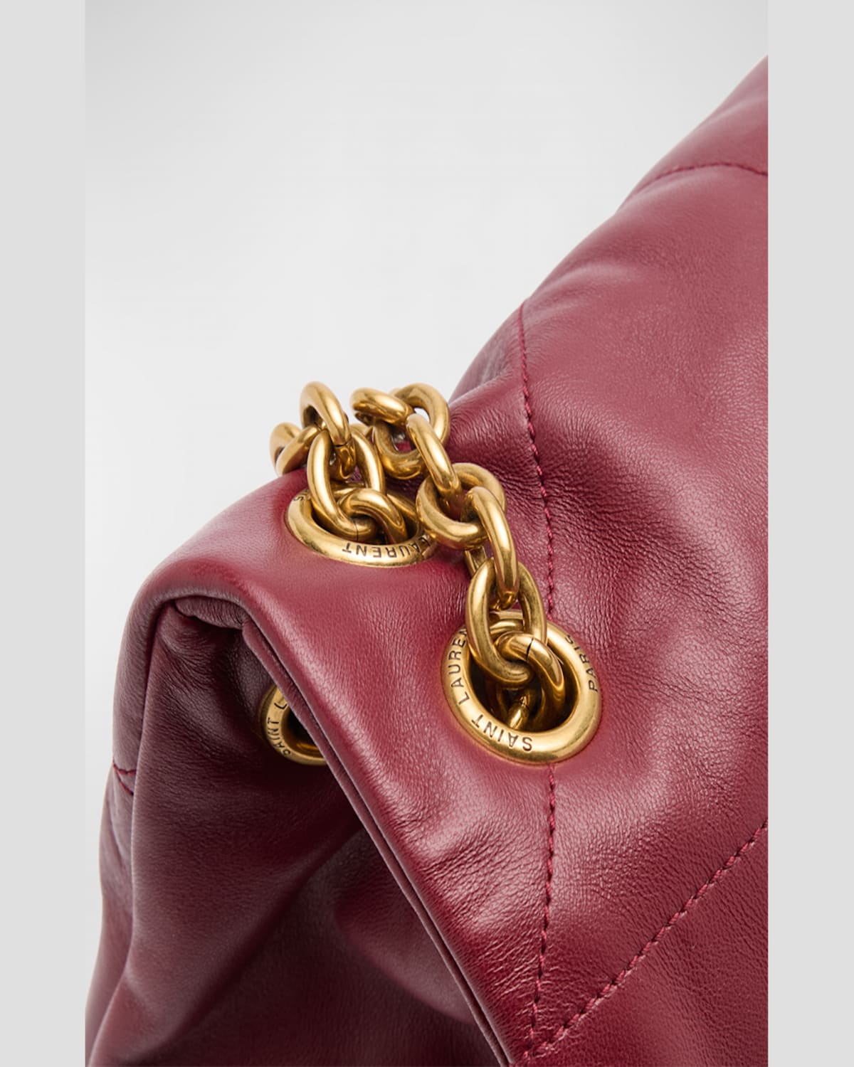 Saint Laurent Jamie 4.3 Maxi Ysl Shoulder Bag In Smooth Leather In New Dark Bordeaux