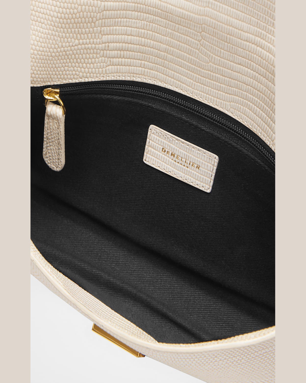 Demellier The Vancouver Flap Leather Clutch Bag