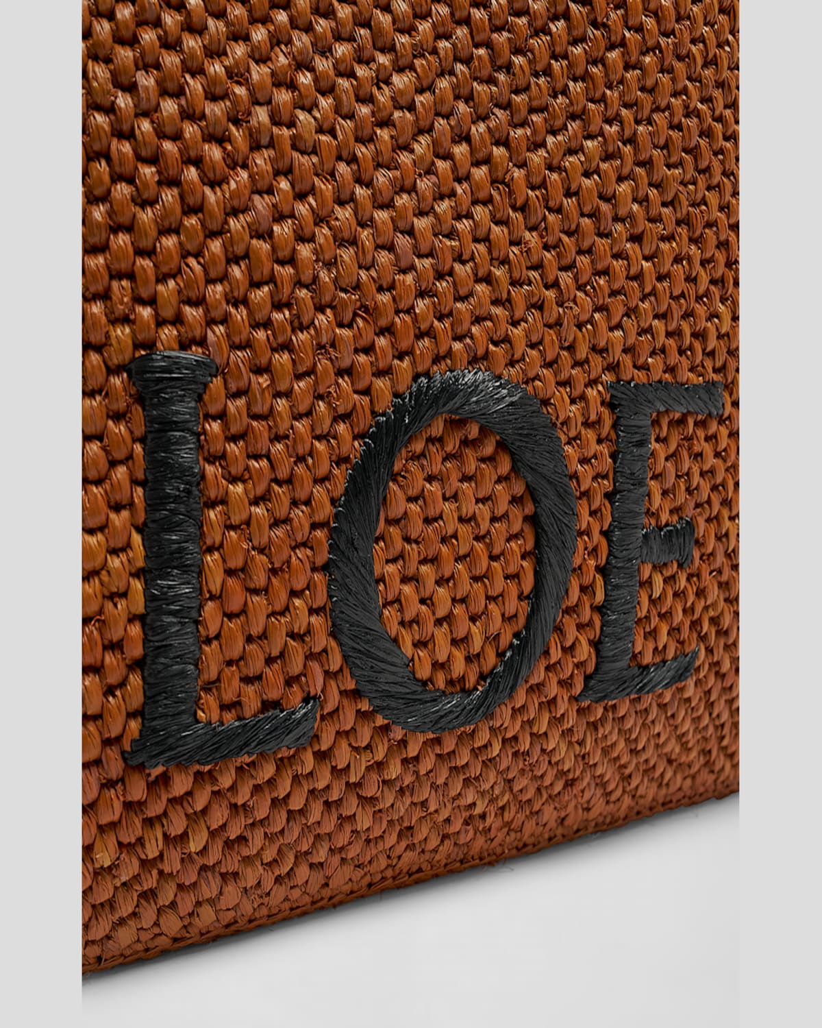 Loewe X Paula's Ibiza Font Logo Large Tote Bag In Raffia In Honey Gold