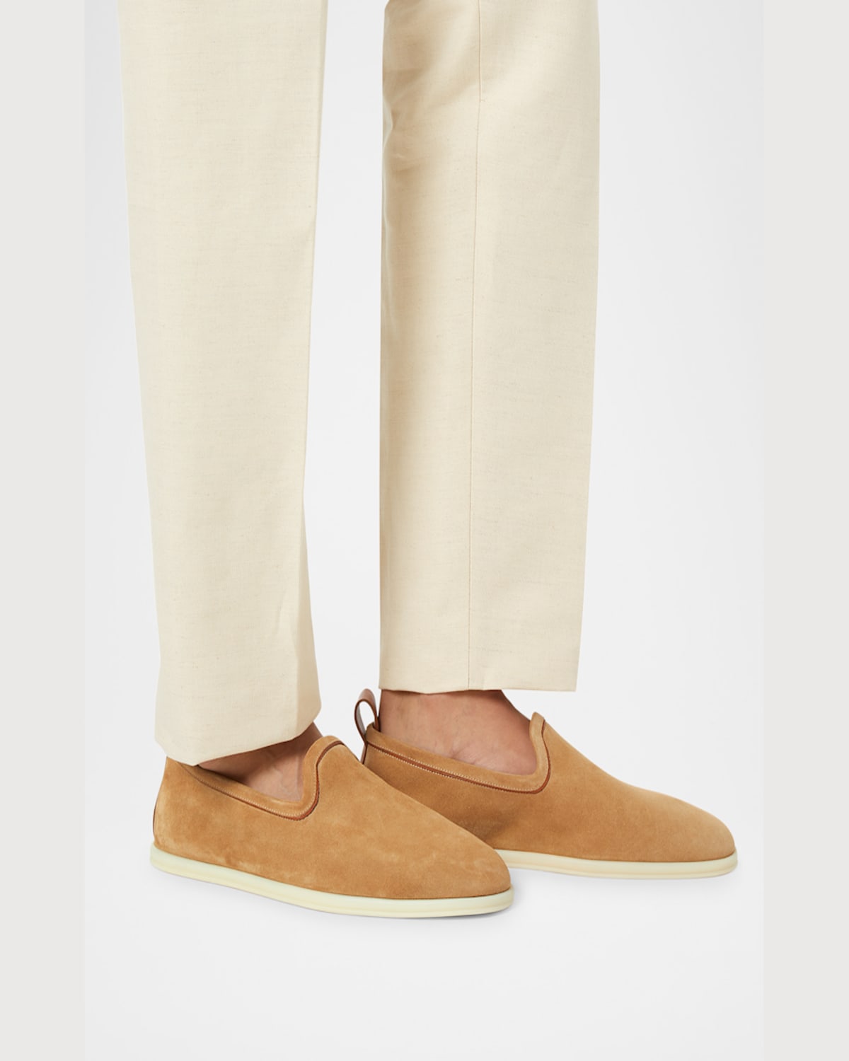 Loro Piana Venice Walk Loafer In Classic Camel