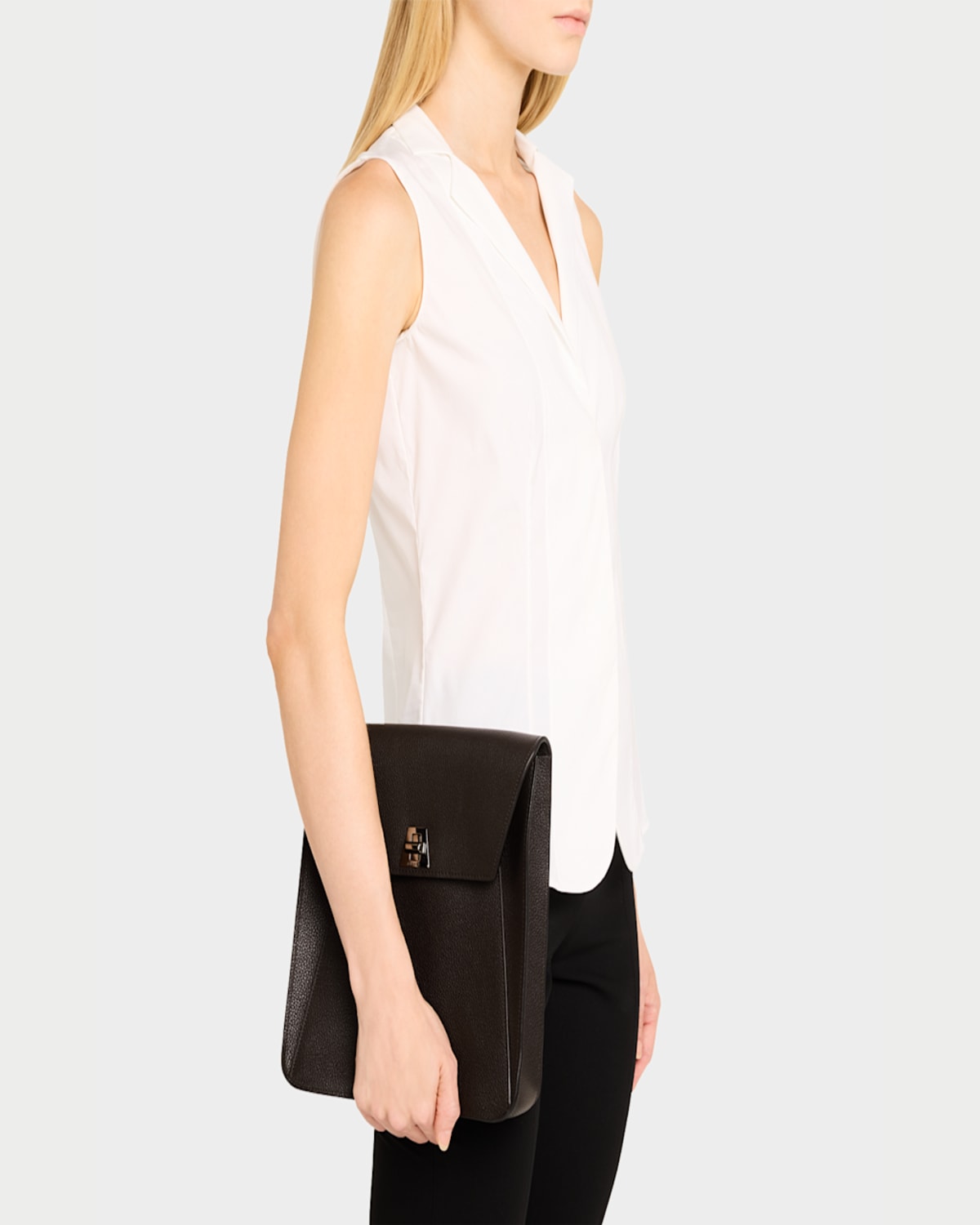 Shop Akris Anouk Medium Flap Leather Messenger Bag In Mocca