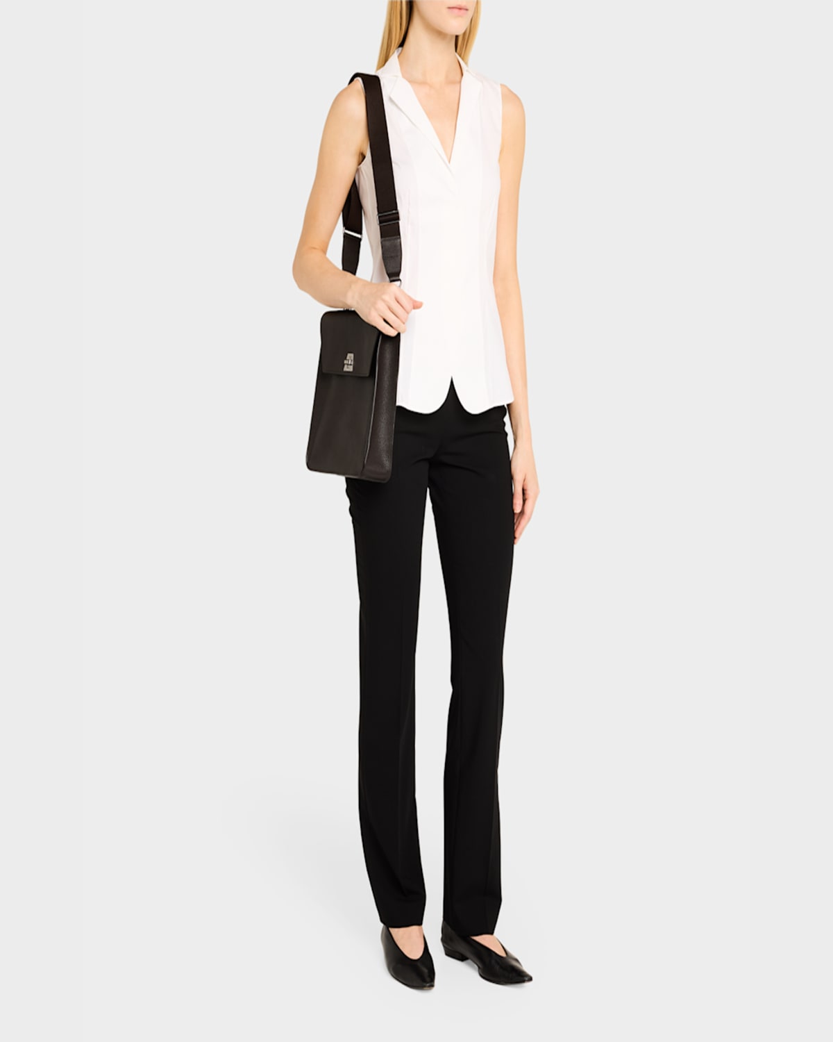 Shop Akris Anouk Medium Flap Leather Messenger Bag In Mocca