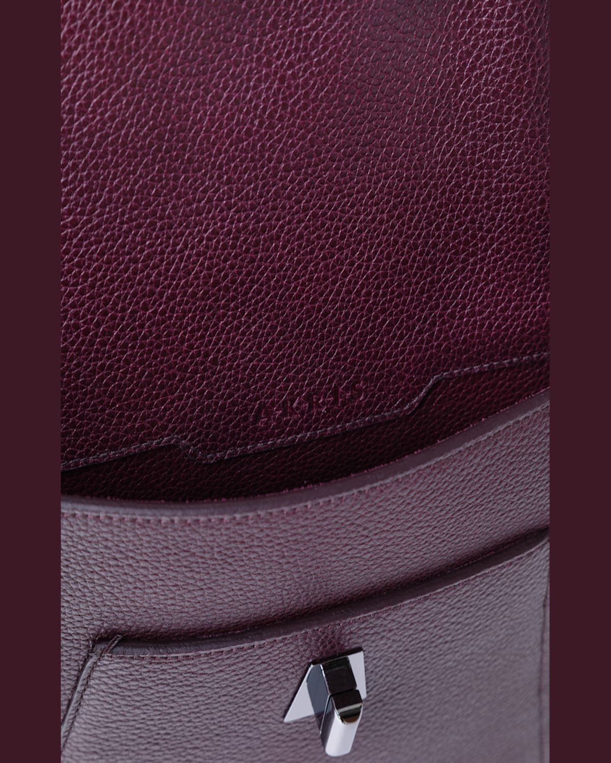 AKRIS ANOUK MEDIUM FLAP LEATHER MESSENGER BAG 