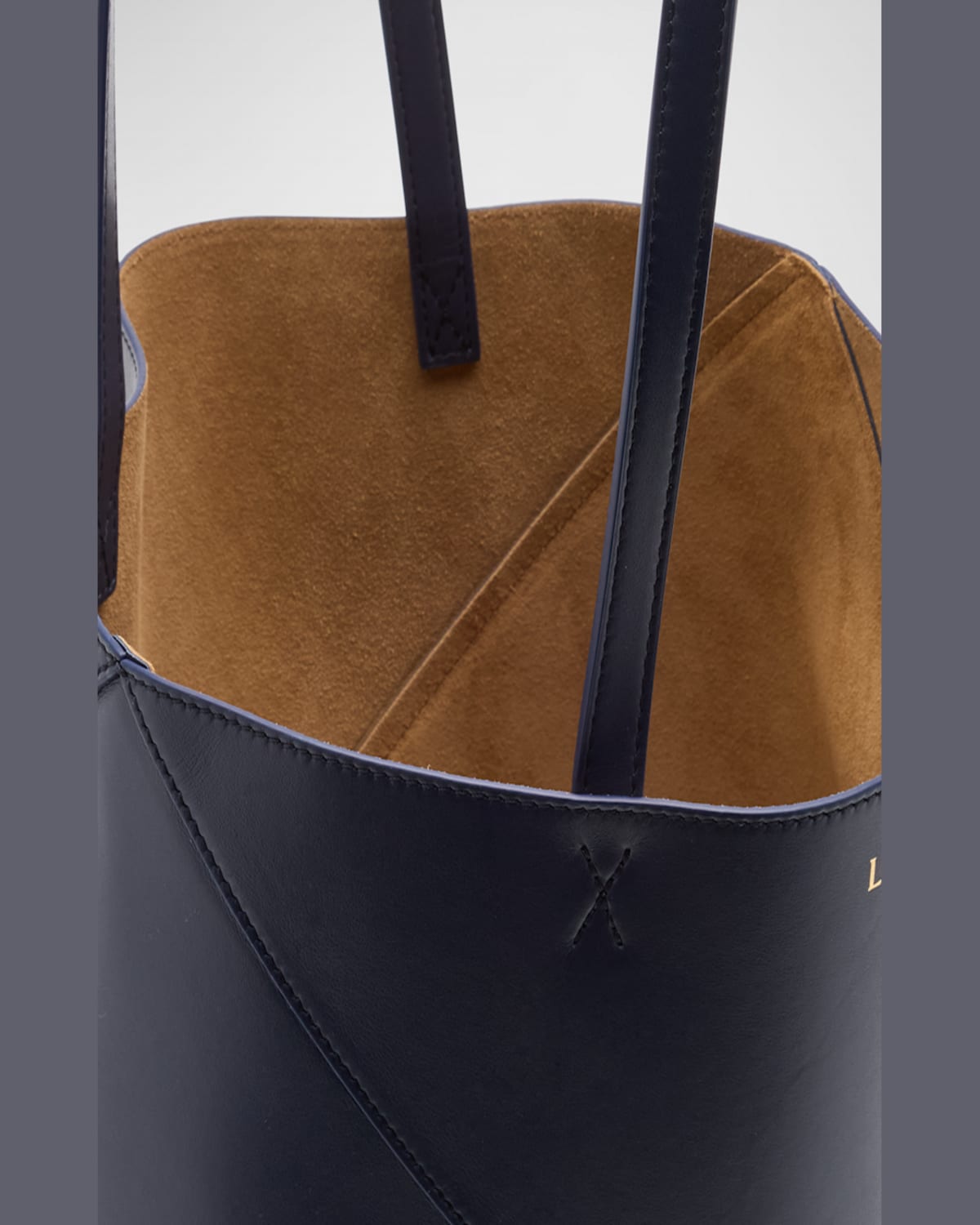 Shop Loewe Puzzle Fold Medium Tote Bag In Shiny Leather In Eucalyptus Green