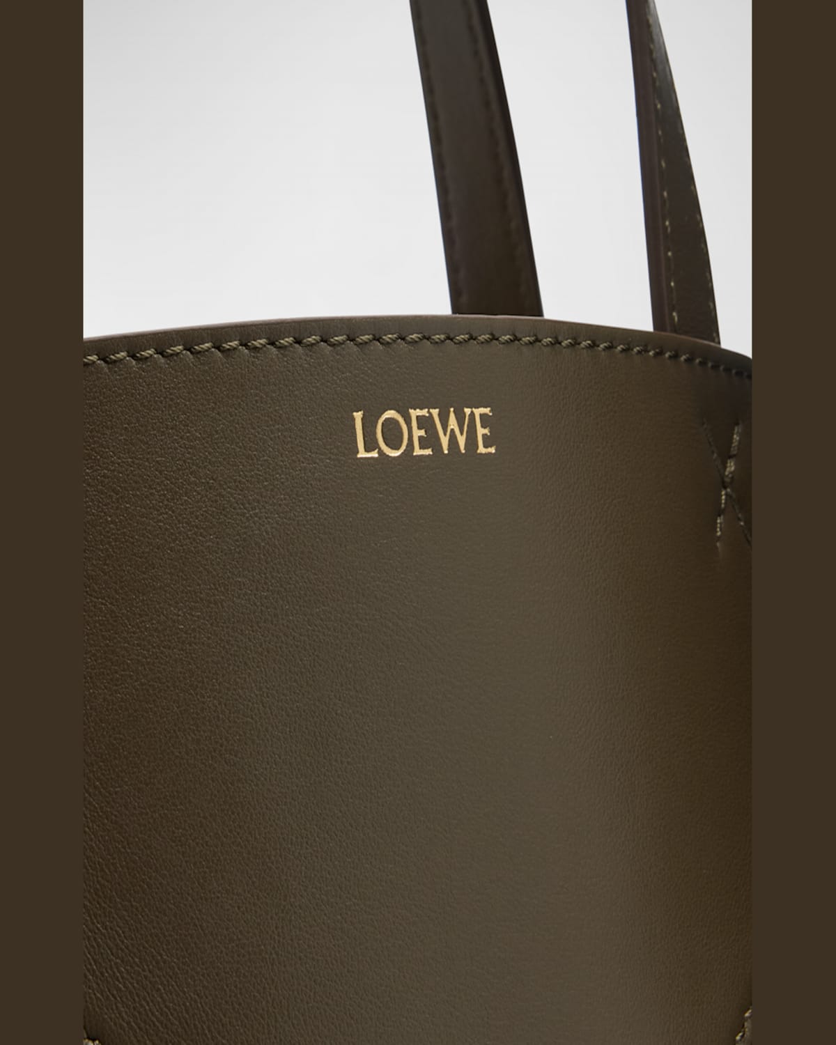 Shop Loewe Puzzle Fold Mini Tote Bag In Shiny Leather In Eucalyptus Green