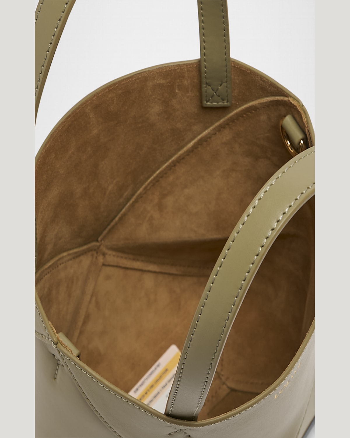 Shop Loewe Puzzle Fold Mini Tote Bag In Shiny Leather In Eucalyptus Green