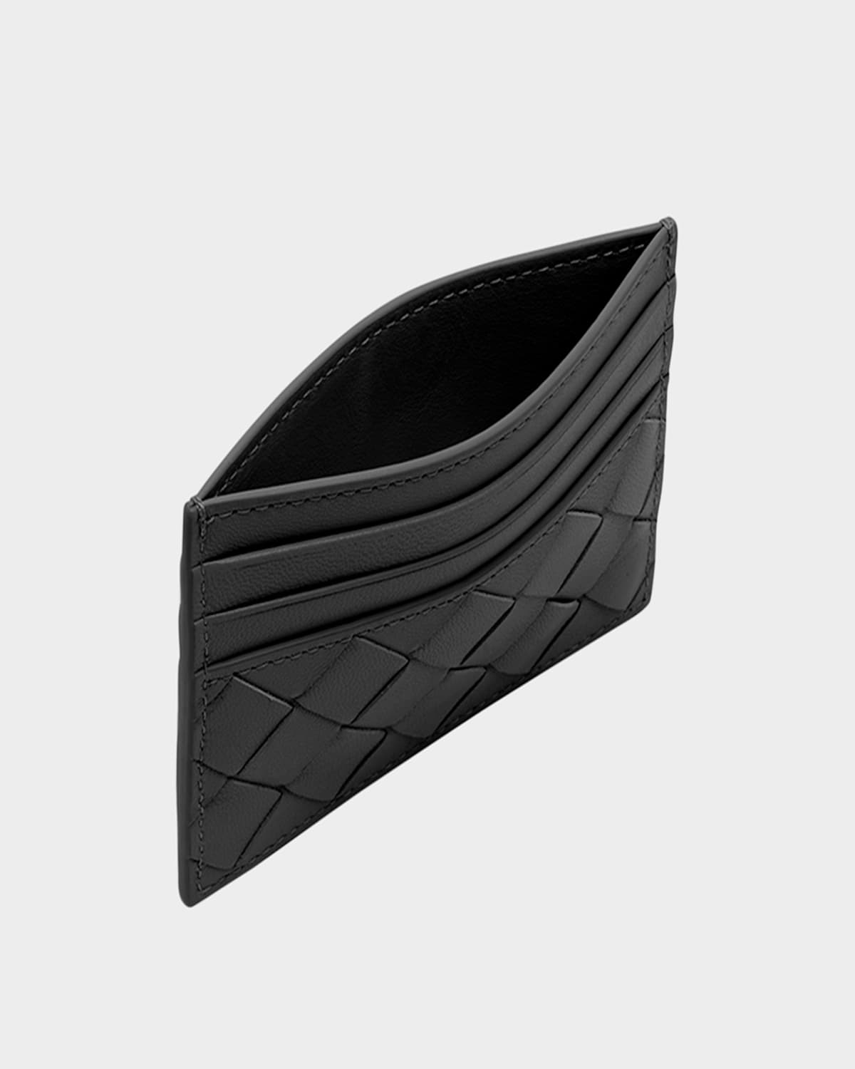 Bottega Veneta Intrecciato Credit Card Case In Barolo