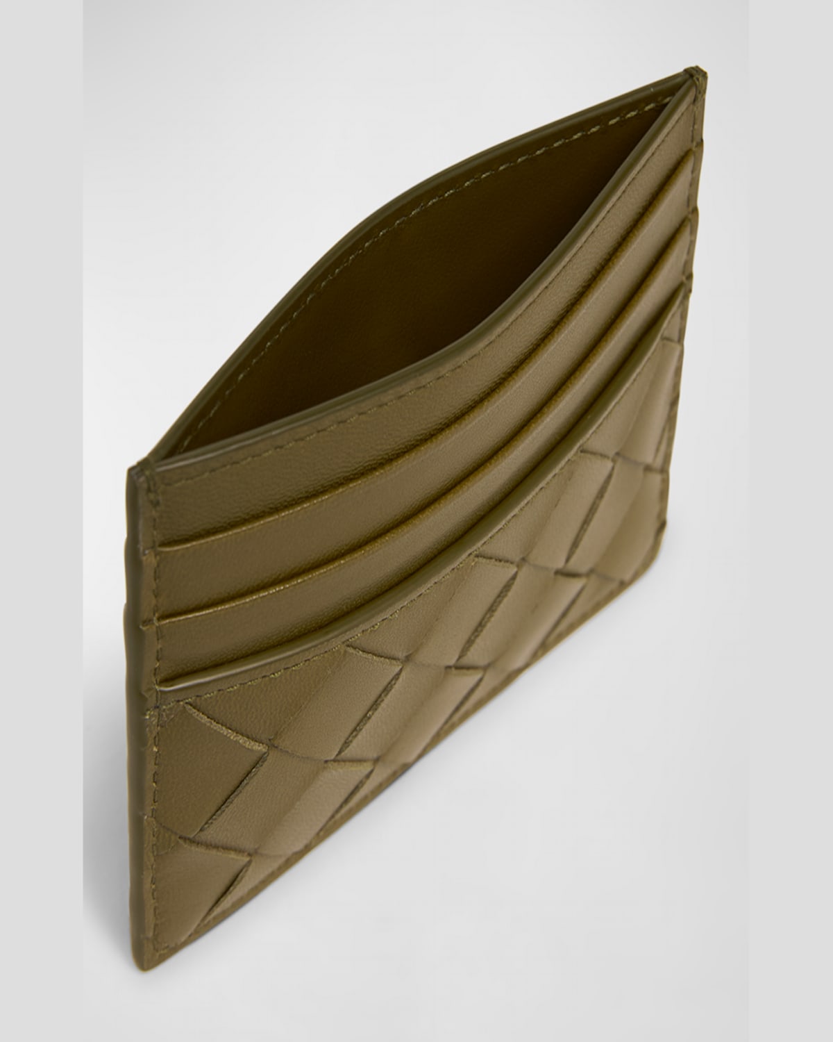 Bottega Veneta Intrecciato Credit Card Case In Barolo