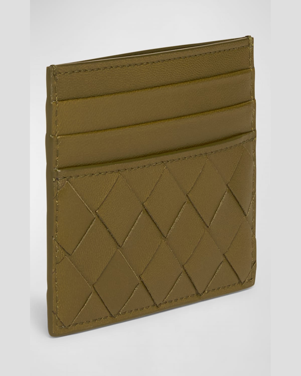 Bottega Veneta Intrecciato Credit Card Case In Barolo